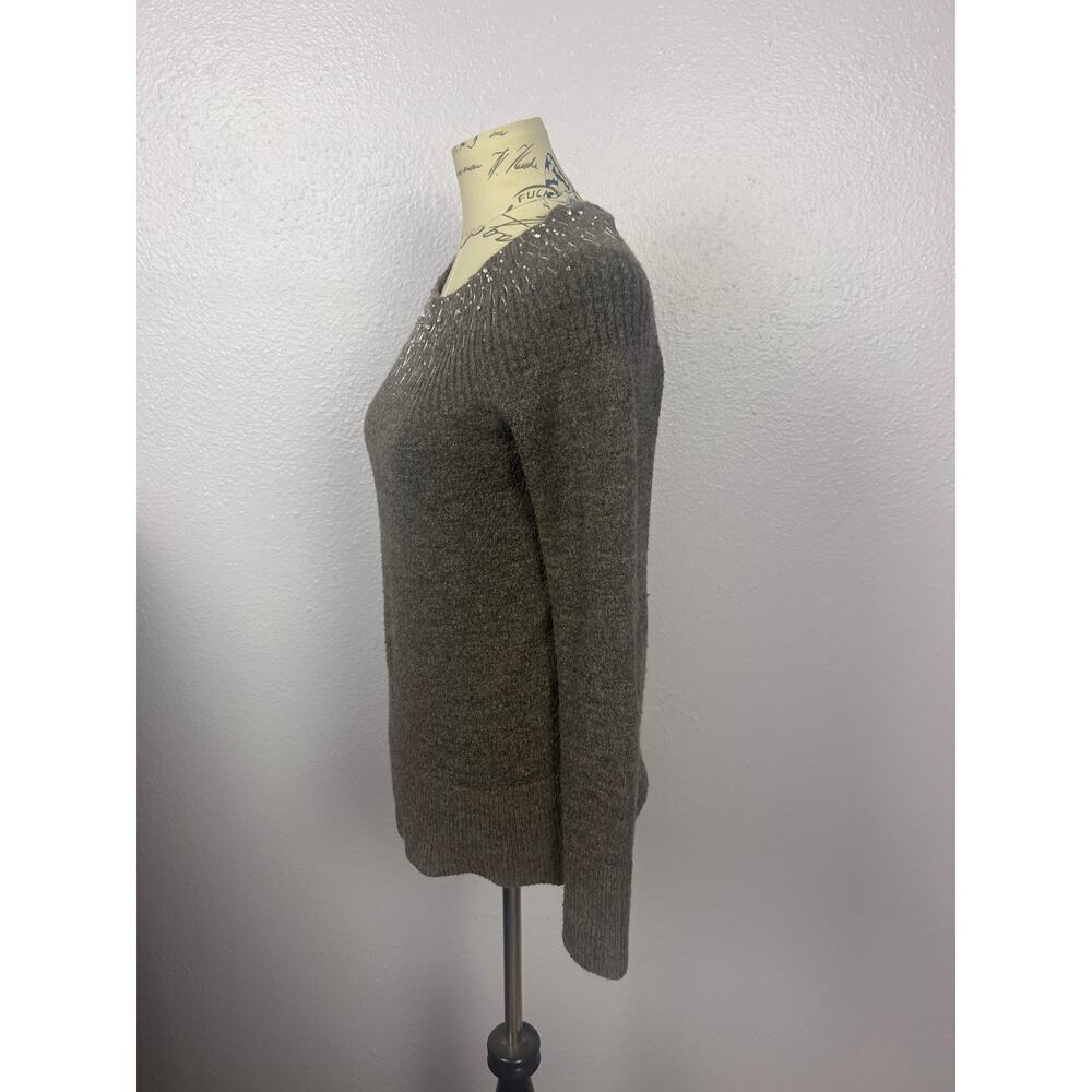 APT 9 Sweater with Bling Neckline - Picture 2 of 5